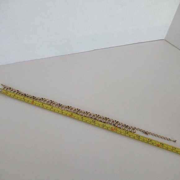 Vintage MONET Gold Tone Tassel Link Choker Necklace Statement Necklace 16" - Picture 10 of 10